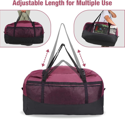 Foldable Travel Bag, Large Sports Bag, 75L/96L/100L, Lightweight Waterproof Tote Bag