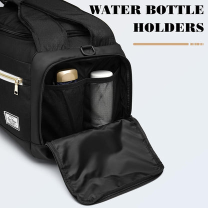 4-Way Gym Bags for Men Gym Duffle Bag Sports Duffle Bag Backpack with Shoe Compartment & Wet Pocket