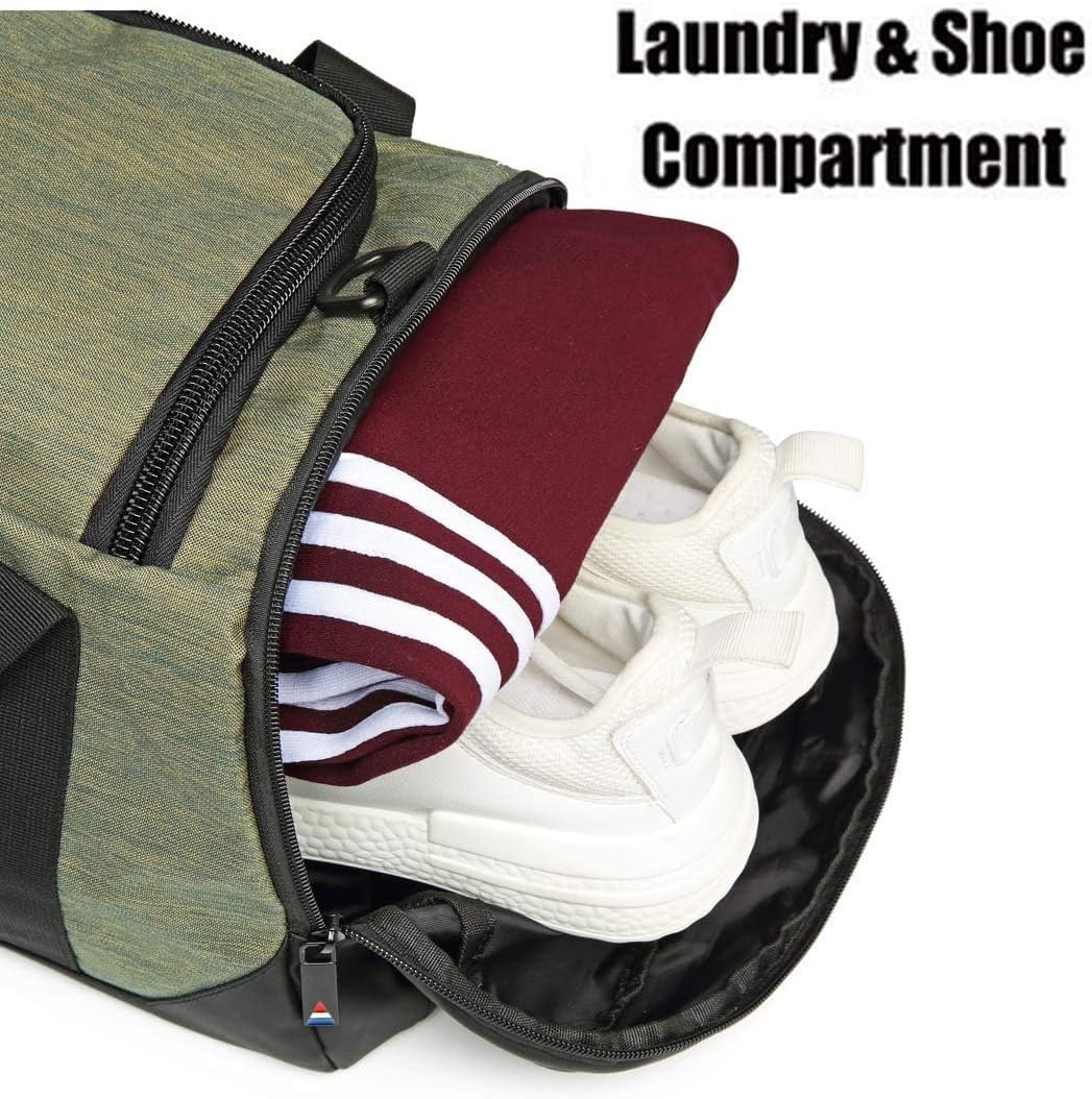 4-Way Gym Bags for Men Gym Duffle Bag Sports Duffle Bag Backpack with Shoe Compartment & Wet Pocket