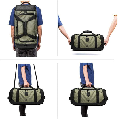 4-Way Gym Bags for Men Gym Duffle Bag Sports Duffle Bag Backpack with Shoe Compartment & Wet Pocket