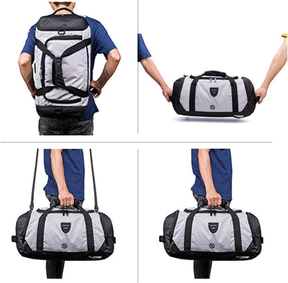 4-Way Gym Bags for Men Gym Duffle Bag Sports Duffle Bag Backpack with Shoe Compartment & Wet Pocket