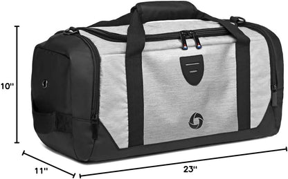 4-Way Gym Bags for Men Gym Duffle Bag Sports Duffle Bag Backpack with Shoe Compartment & Wet Pocket