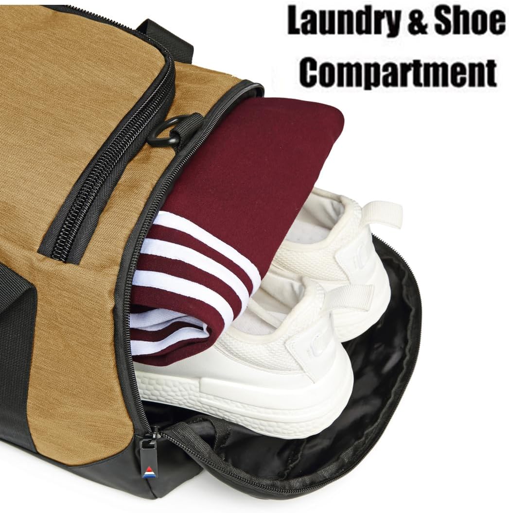 4-Way Gym Bags for Men Gym Duffle Bag Sports Duffle Bag Backpack with Shoe Compartment & Wet Pocket