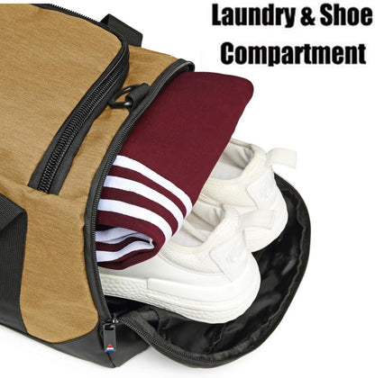 4-Way Gym Bags for Men Gym Duffle Bag Sports Duffle Bag Backpack with Shoe Compartment & Wet Pocket
