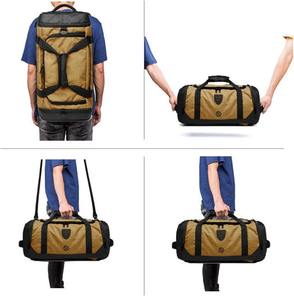 4-Way Gym Bags for Men Gym Duffle Bag Sports Duffle Bag Backpack with Shoe Compartment & Wet Pocket