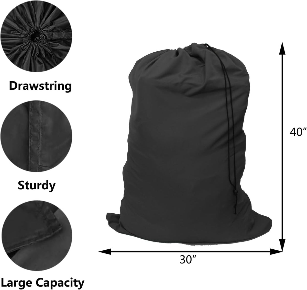 Extra Large Laundry Bag 30"x40" - 3 Pack Drawstring Dirty Clothes Bag, Large Mesh Travel Laundry Bags Fit a Laundry Basket, Durable Washable Storage for College Dorm Apartment (Mixed Colors)