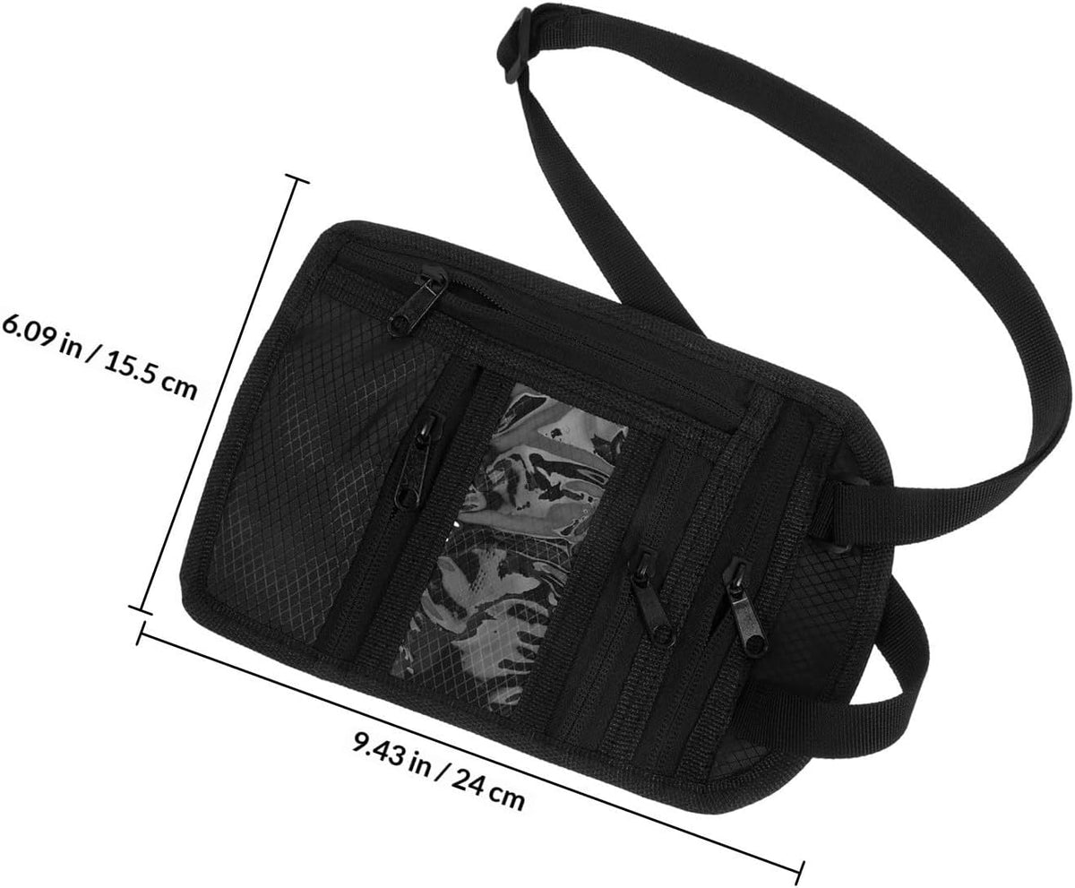 Travel Passport Wallet Organizer for Men and Women, Black Oxford Cloth with Multiple Compartments, Reliable Protection and Versatile Use, for Travel and Business Trips