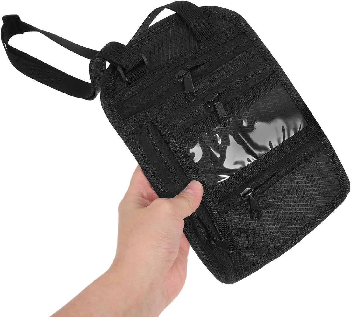 Travel Passport Wallet Organizer for Men and Women, Black Oxford Cloth with Multiple Compartments, Reliable Protection and Versatile Use, for Travel and Business Trips