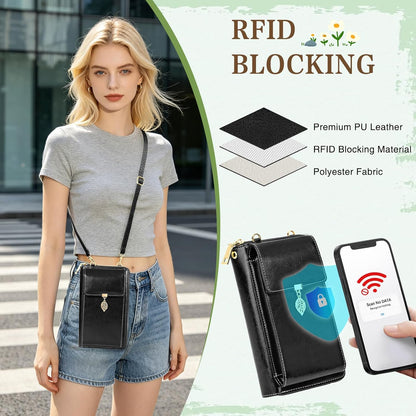 Small Crossbody Phone Bags for Women Leather Cell Phone Purse Wallet | Small
