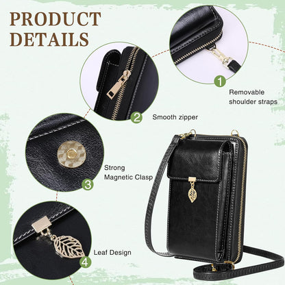 Small Crossbody Phone Bags for Women Leather Cell Phone Purse Wallet | Small