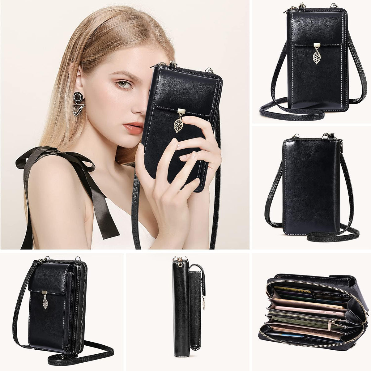 Small Crossbody Phone Bags for Women Leather Cell Phone Purse Wallet | Small
