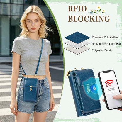Small Crossbody Phone Bags for Women Leather Cell Phone Purse Wallet | Small