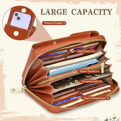 Small Crossbody Phone Bags for Women Leather Cell Phone Purse Wallet | Small