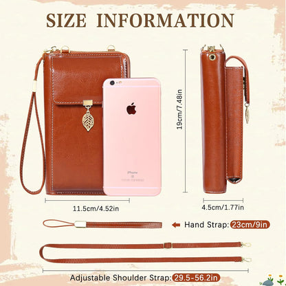 Small Crossbody Phone Bags for Women Leather Cell Phone Purse Wallet | Small