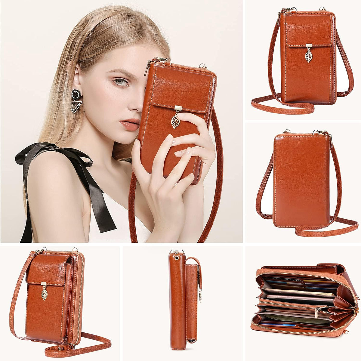Small Crossbody Phone Bags for Women Leather Cell Phone Purse Wallet | Small