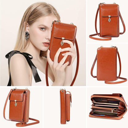 Small Crossbody Phone Bags for Women Leather Cell Phone Purse Wallet | Small
