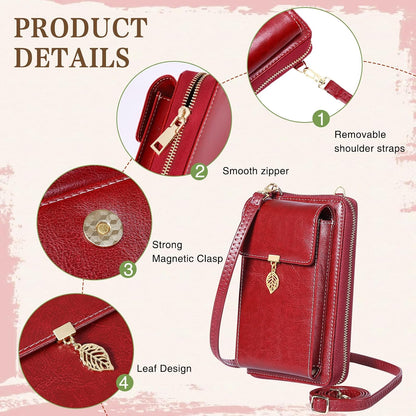 Small Crossbody Phone Bags for Women Leather Cell Phone Purse Wallet | Small