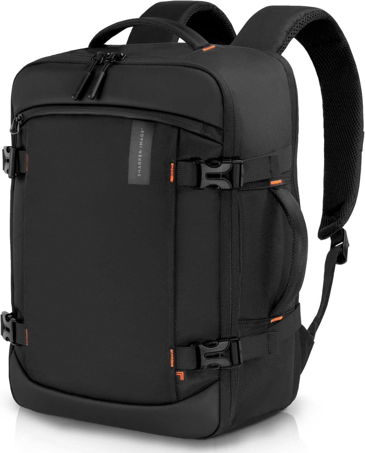 Travel Backpack for Men & Women 23L TSA Flight Approved Weekender Bag for Carry On Luggage, Fits 17” Laptop, Water Resistant Casual Daypack for Traveling, Black (Venture Collection)
