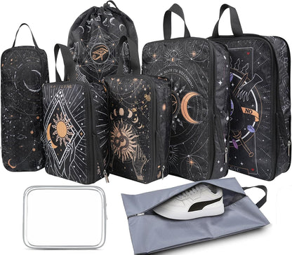 6 Pcs Compression Packing Cubes for Travel, Waterproof Luggage Organizer Washable Storage Bags Set - Packaging Cubes for Backpack Travel and Carry-Ons