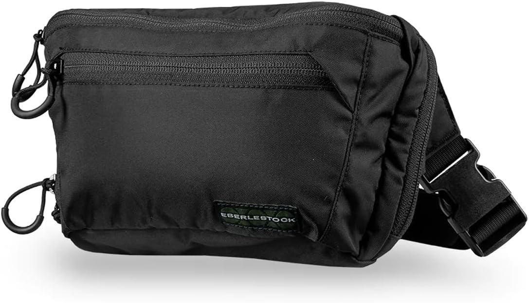 Bando Bag - Tactical Men's Fanny Pack w/Adjustable Waist Belt, Zippered Pockets, Compact Lightweight Belt Bag