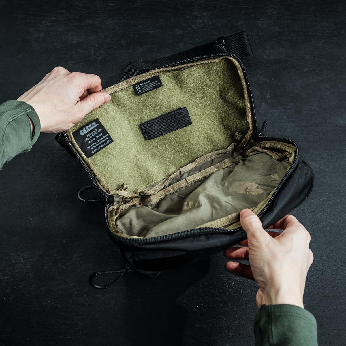 Bando Bag - Tactical Men's Fanny Pack w/Adjustable Waist Belt, Zippered Pockets, Compact Lightweight Belt Bag