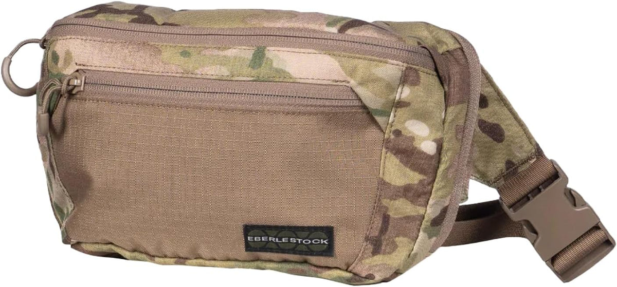 Bando Bag - Tactical Men's Fanny Pack w/Adjustable Waist Belt, Zippered Pockets, Compact Lightweight Belt Bag