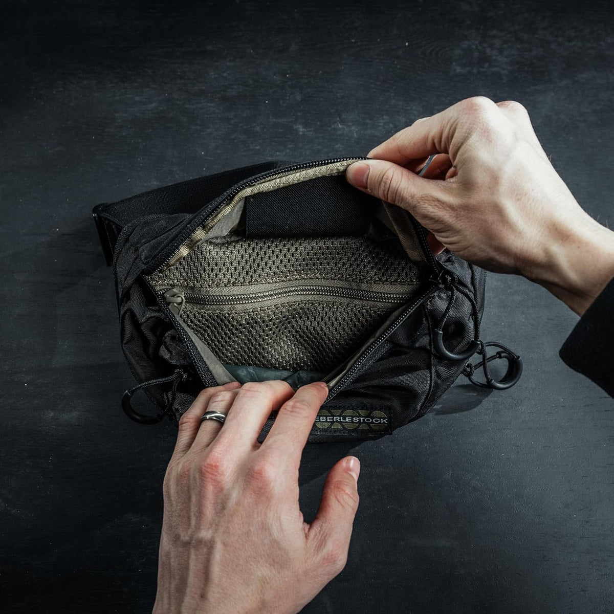 Bando Bag - Tactical Men's Fanny Pack w/Adjustable Waist Belt, Zippered Pockets, Compact Lightweight Belt Bag