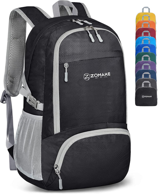 Lightweight Packable Backpack 30L, Foldable Hiking Backpacks Water Resistant Compact Folding Daypack for Travel(Light Blue)