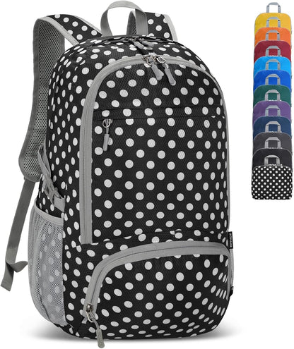 Lightweight Packable Backpack 30L, Foldable Hiking Backpacks Water Resistant Compact Folding Daypack for Travel(Light Blue)