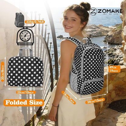 Lightweight Packable Backpack 30L, Foldable Hiking Backpacks Water Resistant Compact Folding Daypack for Travel(Light Blue)
