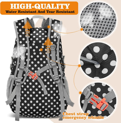 Lightweight Packable Backpack 30L, Foldable Hiking Backpacks Water Resistant Compact Folding Daypack for Travel(Light Blue)