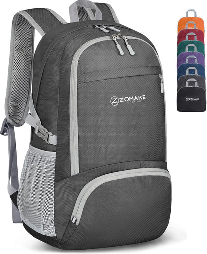 Lightweight Packable Backpack 30L, Foldable Hiking Backpacks Water Resistant Compact Folding Daypack for Travel(Light Blue)