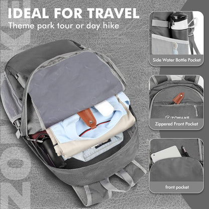 Lightweight Packable Backpack 30L, Foldable Hiking Backpacks Water Resistant Compact Folding Daypack for Travel(Light Blue)