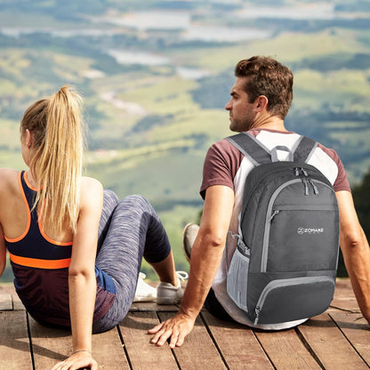 Lightweight Packable Backpack 30L, Foldable Hiking Backpacks Water Resistant Compact Folding Daypack for Travel(Light Blue)