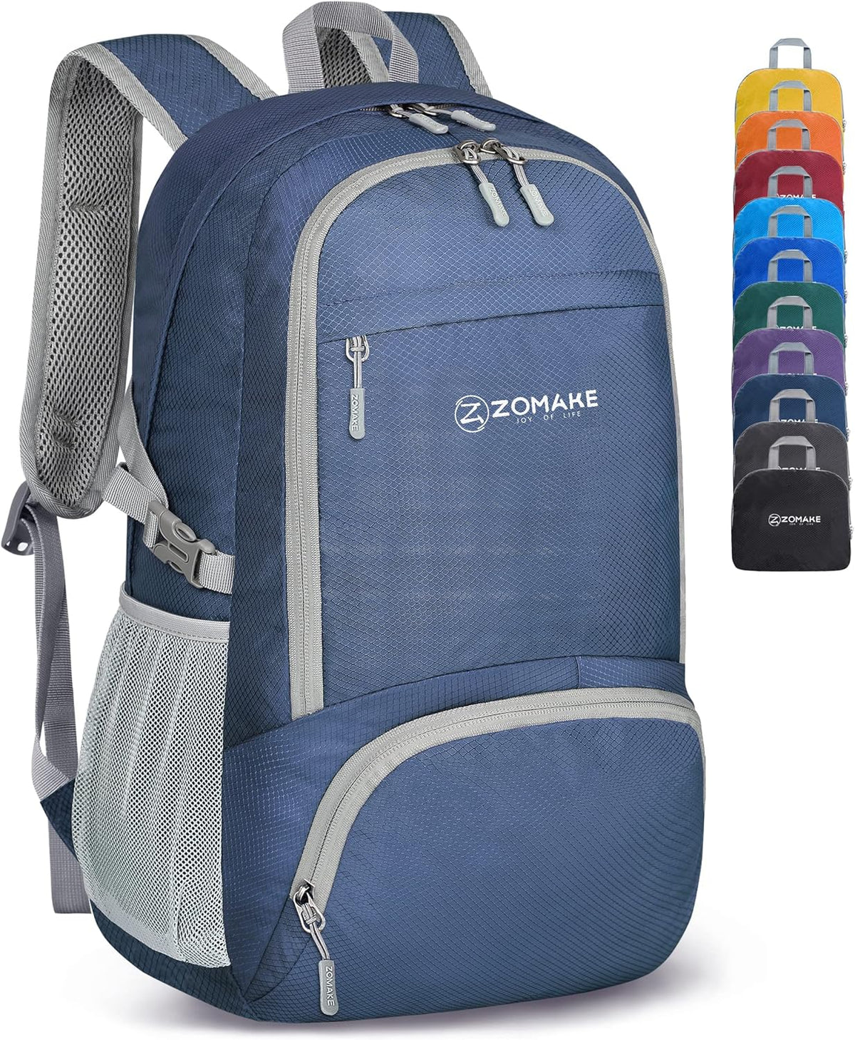 Lightweight Packable Backpack 30L, Foldable Hiking Backpacks Water Resistant Compact Folding Daypack for Travel(Light Blue)