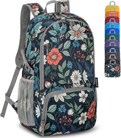 Lightweight Packable Backpack 30L, Foldable Hiking Backpacks Water Resistant Compact Folding Daypack for Travel(Light Blue)