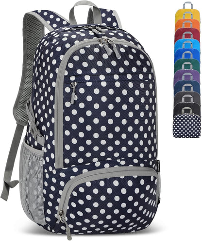 Lightweight Packable Backpack 30L, Foldable Hiking Backpacks Water Resistant Compact Folding Daypack for Travel(Light Blue)