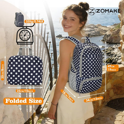 Lightweight Packable Backpack 30L, Foldable Hiking Backpacks Water Resistant Compact Folding Daypack for Travel(Light Blue)