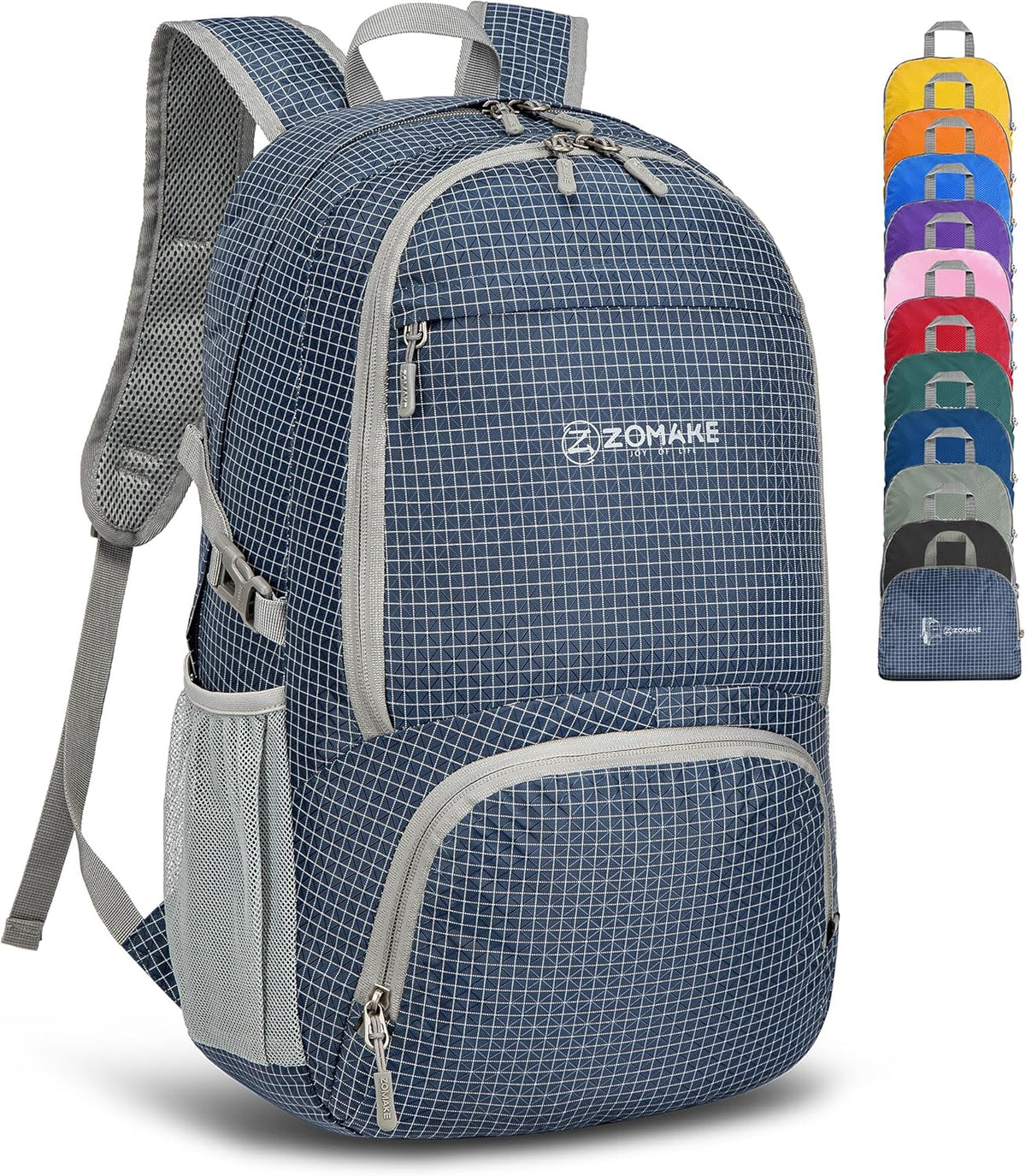 Lightweight Packable Backpack 30L, Foldable Hiking Backpacks Water Resistant Compact Folding Daypack for Travel(Light Blue)