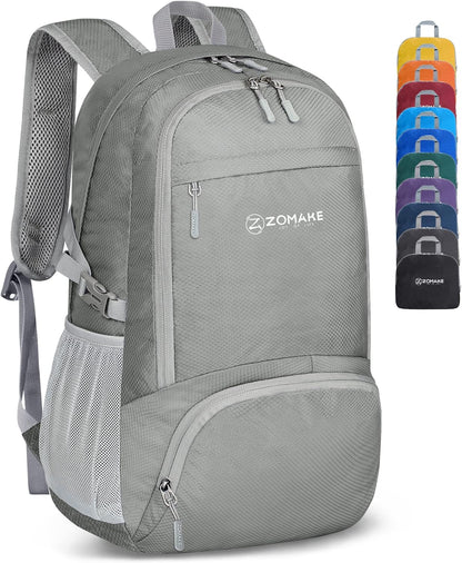 Lightweight Packable Backpack 30L, Foldable Hiking Backpacks Water Resistant Compact Folding Daypack for Travel(Light Blue)