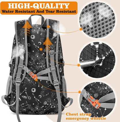 Lightweight Packable Backpack 30L, Foldable Hiking Backpacks Water Resistant Compact Folding Daypack for Travel(Light Blue)