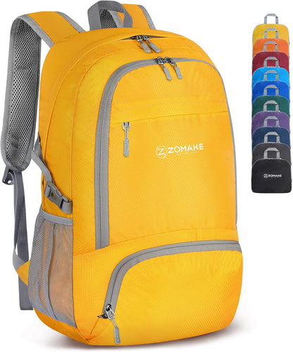 Lightweight Packable Backpack 30L, Foldable Hiking Backpacks Water Resistant Compact Folding Daypack for Travel(Light Blue)