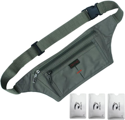 Naoki Outdoor Sports Running Jogging Cycling Hiking Camping Climbing Travel Ultra-thin Waterproof Polyester Waist Pack/Bag Runner Belt(Red)