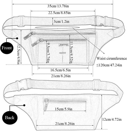 Naoki Outdoor Sports Running Jogging Cycling Hiking Camping Climbing Travel Ultra-thin Waterproof Polyester Waist Pack/Bag Runner Belt(Red)