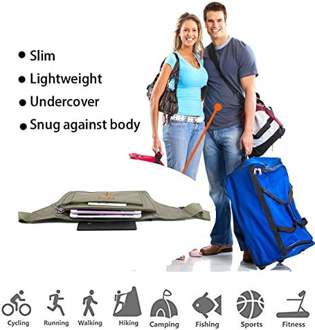 Naoki Outdoor Sports Running Jogging Cycling Hiking Camping Climbing Travel Ultra-thin Waterproof Polyester Waist Pack/Bag Runner Belt(Red)