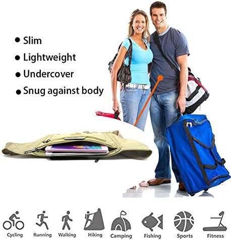 Naoki Outdoor Sports Running Jogging Cycling Hiking Camping Climbing Travel Ultra-thin Waterproof Polyester Waist Pack/Bag Runner Belt(Red)