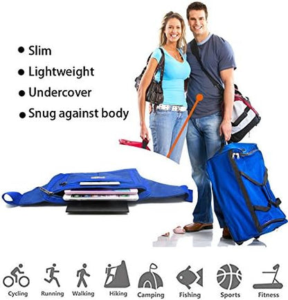 Naoki Outdoor Sports Running Jogging Cycling Hiking Camping Climbing Travel Ultra-thin Waterproof Polyester Waist Pack/Bag Runner Belt(Red)