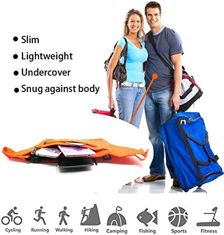 Naoki Outdoor Sports Running Jogging Cycling Hiking Camping Climbing Travel Ultra-thin Waterproof Polyester Waist Pack/Bag Runner Belt(Red)