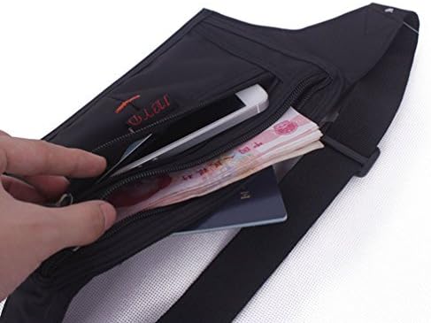 Naoki Outdoor Sports Running Jogging Cycling Hiking Camping Climbing Travel Ultra-thin Waterproof Polyester Waist Pack/Bag Runner Belt(Red)