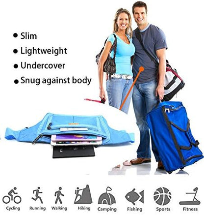 Naoki Outdoor Sports Running Jogging Cycling Hiking Camping Climbing Travel Ultra-thin Waterproof Polyester Waist Pack/Bag Runner Belt(Red)